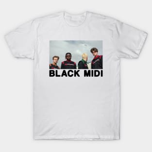 retro black midi T-Shirt